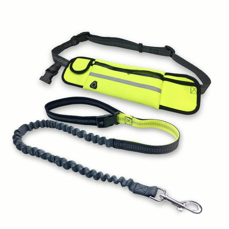 Hands-Free Dog Running Leash with Waist Pocket