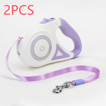 Dog Leash Retractable Leash And Dog Collar Spotlight Automatic Pet