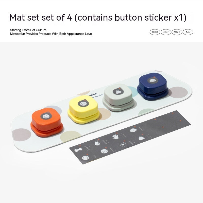 4 Colors Pet Communication Button One-click