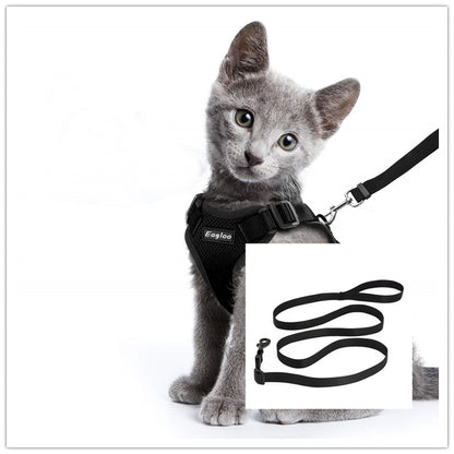 Escape Proof Cat Vest Harness And Car Seat Belt