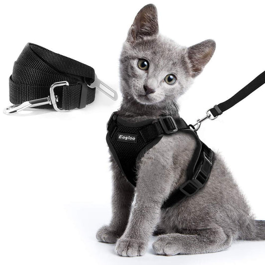 Escape Proof Cat Vest Harness And Car Seat Belt