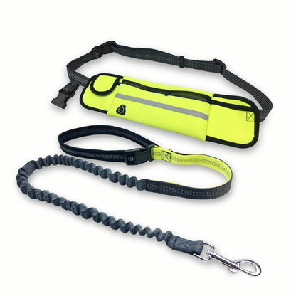 Hands-Free Dog Running Leash with Waist Pocket