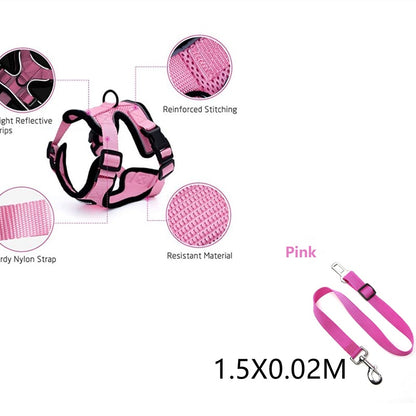 Escape Proof Cat Vest Harness And Car Seat Belt