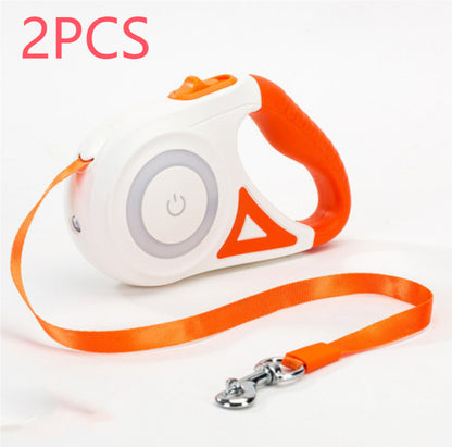 Dog Leash Retractable Leash And Dog Collar Spotlight Automatic Pet