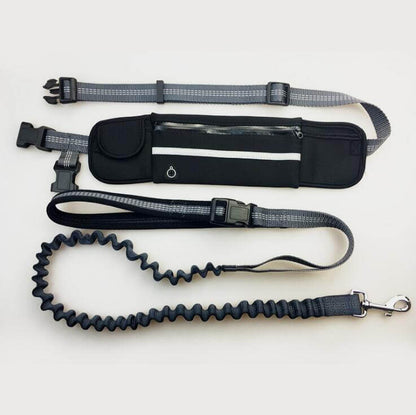 Hands-Free Dog Running Leash with Waist Pocket