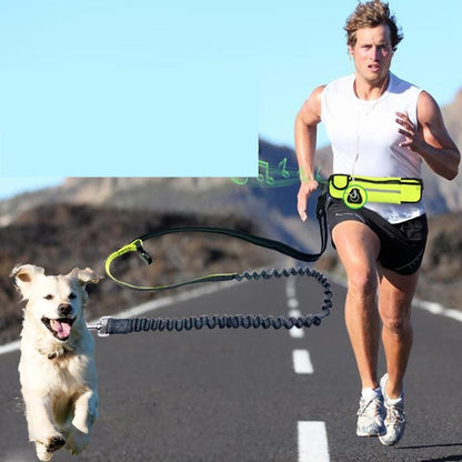 Hands-Free Dog Running Leash with Waist Pocket