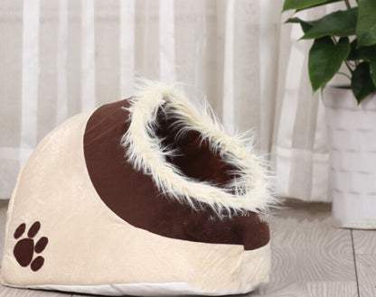 khaki soft fabric pet bed Soft Fabric Pet Bed