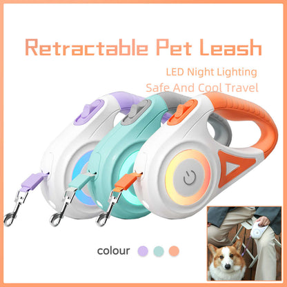 Dog Leash Retractable Leash And Dog Collar Spotlight Automatic Pet