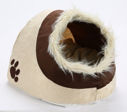 khaki soft fabric pet bed Soft Fabric Pet Bed