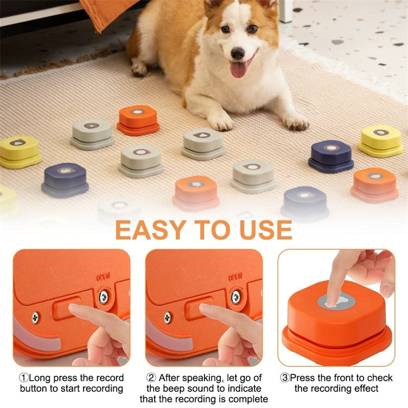 4 Colors Pet Communication Button One-click