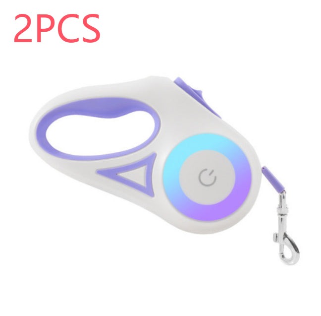Dog Leash Retractable Leash And Dog Collar Spotlight Automatic Pet
