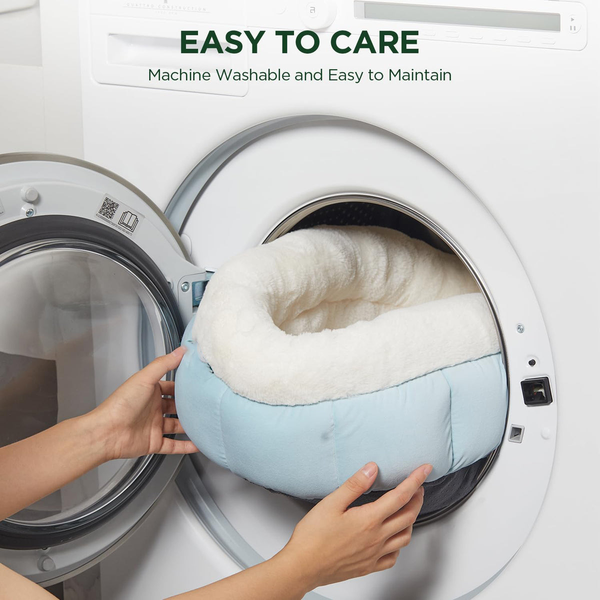 Round Donut Pet Bed for Cats & Small Dogs