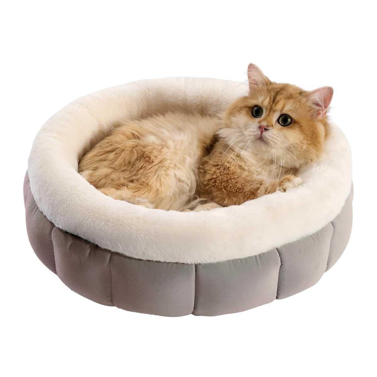 Round Donut Pet Bed for Cats & Small Dogs